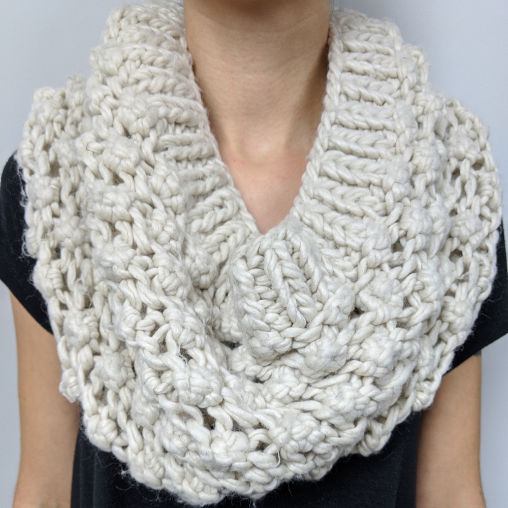 Cream infinity scarf